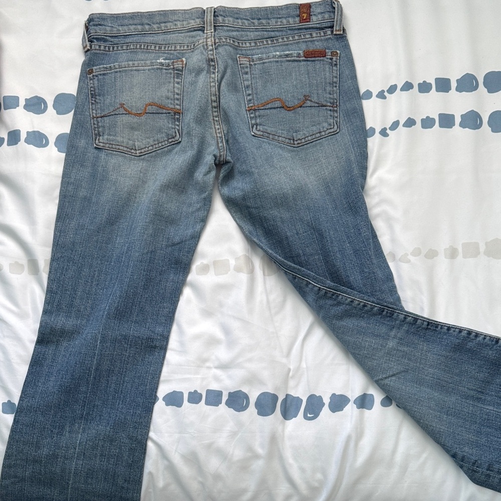 7 For All Mankind Light Blue Boot Cut Jeans
